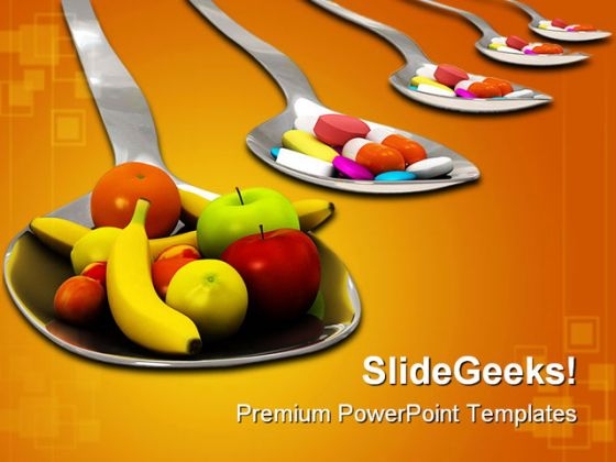 Fruits Vs Medicine Health PowerPoint Templates And PowerPoint Backgrounds 0211