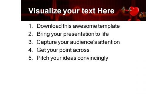 Fun Heart Science PowerPoint Template 0610