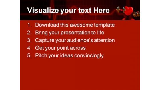 Fun Heart Science PowerPoint Template 0610