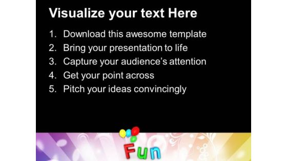 Fun With Colorful Balloons Holidays PowerPoint Templates Ppt Backgrounds For Slides 0213