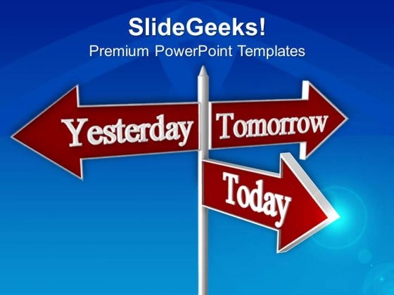 Future Planning Signpost Metaphor PowerPoint Templates And PowerPoint Themes 0512