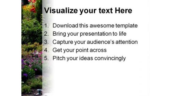 Garden Nature PowerPoint Template 0610