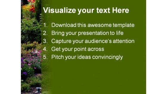 Garden Nature PowerPoint Template 0610
