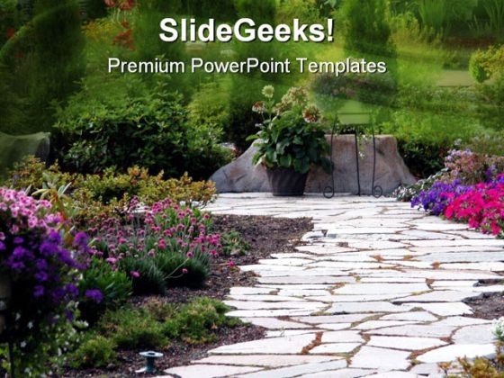 Garden Nature PowerPoint Template 0610