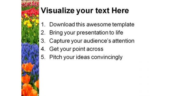 Garden Of Flowers Nature PowerPoint Themes And PowerPoint Slides 0511