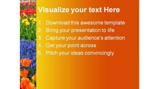 Garden Of Flowers Nature PowerPoint Themes And PowerPoint Slides 0511