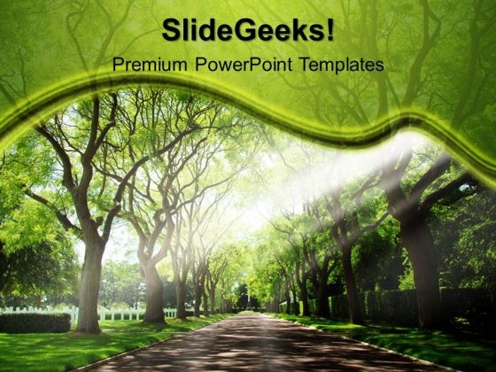 Garden Pathway Nature PowerPoint Templates And PowerPoint Themes 0512