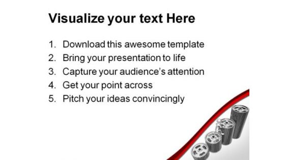 Gear Graph Business PowerPoint Themes And PowerPoint Slides 0411