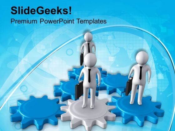 Gear The Team Spirit PowerPoint Templates Ppt Backgrounds For Slides 0613