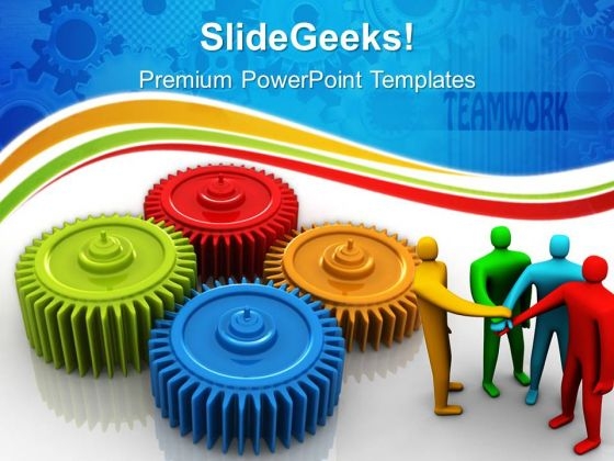 Gears Process Teamwork PowerPoint Templates And PowerPoint Themes 0612