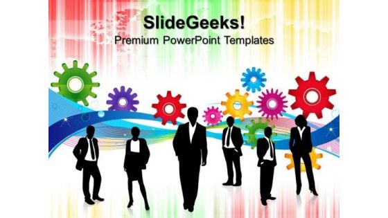 Gears With Business People PowerPoint Templates And PowerPoint Themes 0512