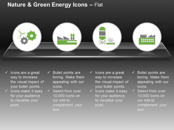 Gears With Factory And Plant For Green Energy Production Ppt Slides Graphics
