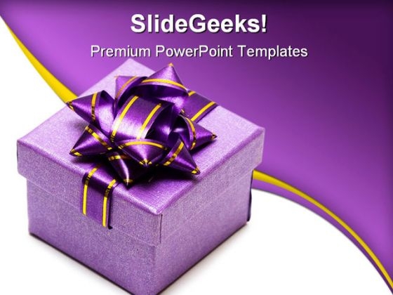 Gift Christmas PowerPoint Template 0610