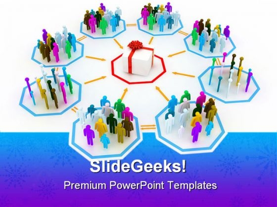 Gift Concept Christmas PowerPoint Template 0610
