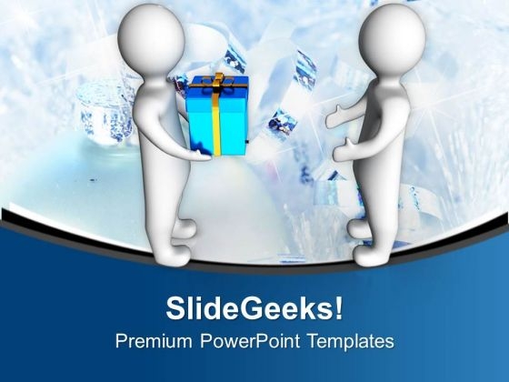 Gift Exchange Is A Great Ideas PowerPoint Templates Ppt Backgrounds For Slides 0713