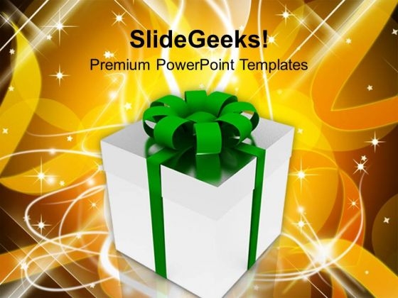 Gift On Christmas Background PowerPoint Templates Ppt Backgrounds For Slides 1112