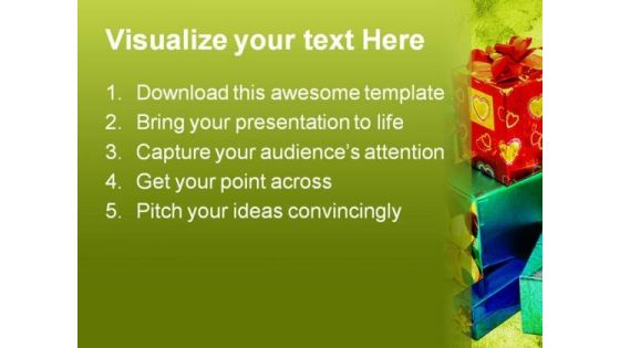 Gifts Holidays PowerPoint Template 1110