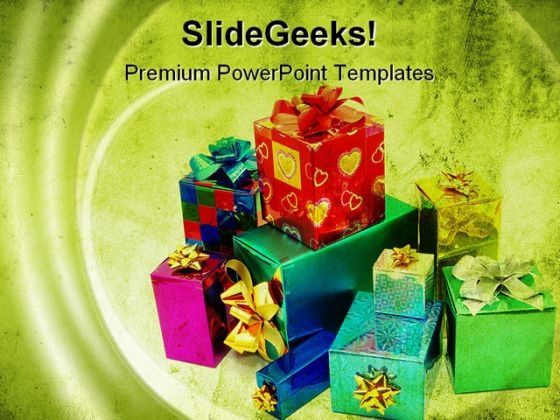 Gifts Holidays PowerPoint Template 1110