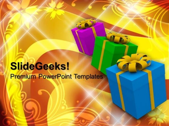 Gifts With Different Wrappings Lifestyle PowerPoint Templates And PowerPoint Themes 1012