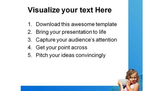 Girl Holds Stones Beach PowerPoint Themes And PowerPoint Slides 0711