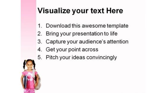 Girl Studying Future PowerPoint Backgrounds And Templates 1210