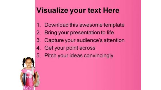 Girl Studying Future PowerPoint Backgrounds And Templates 1210