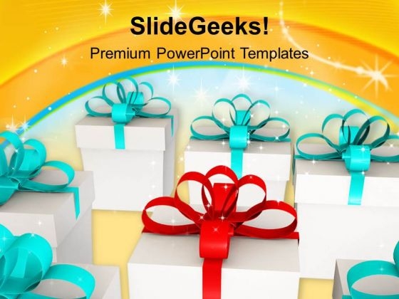 Give Gifts To Your Friends And Family PowerPoint Templates Ppt Backgrounds For Slides 0413