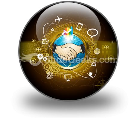 Global Business PowerPoint Icon C