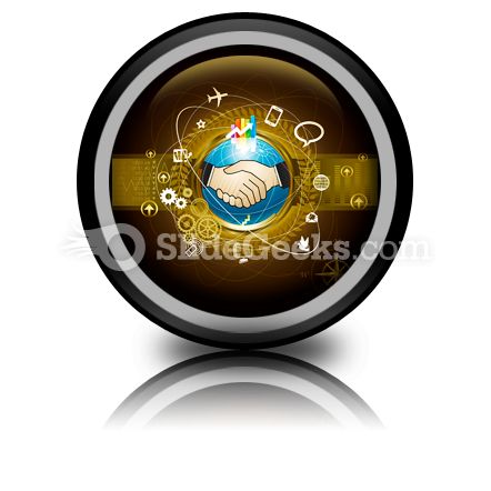 Global Business PowerPoint Icon Cc