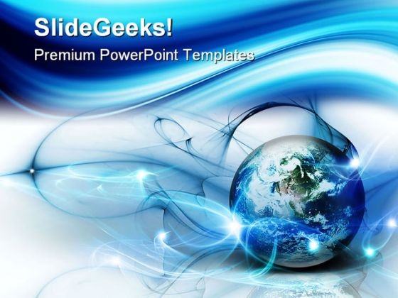 Global Christmas Globe PowerPoint Backgrounds And Templates 0111