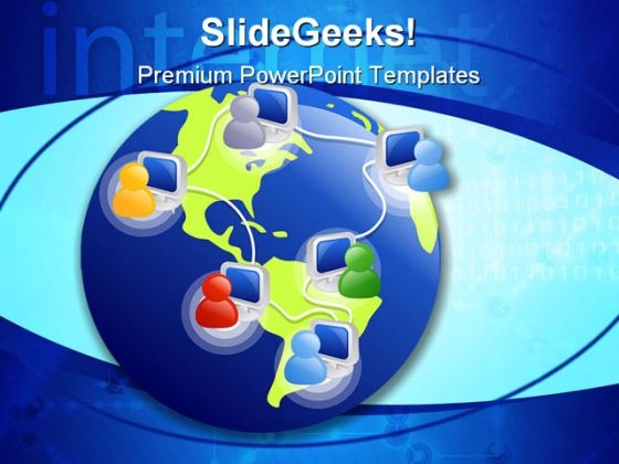 Global Communications People Internet PowerPoint Template 0810