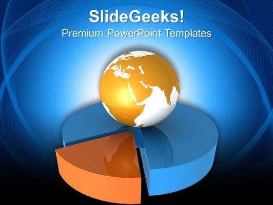 Global Financial Economy Pie Chart PowerPoint Templates Ppt Backgrounds For Slides 0513