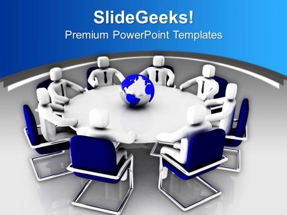 Global Financial Issues Team Meeting PowerPoint Templates Ppt Backgrounds For Slides 0713
