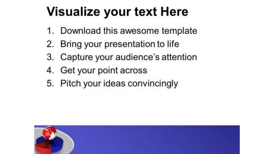 Global Growth By Pie Chart PowerPoint Templates Ppt Backgrounds For Slides 0413