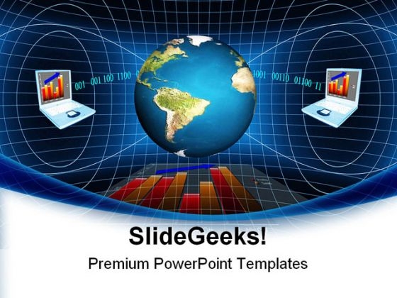 Global Network And Communication Business PowerPoint Themes And PowerPoint Slides 0411