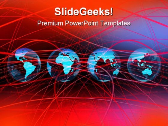 Global Networking Abstract PowerPoint Template 0810