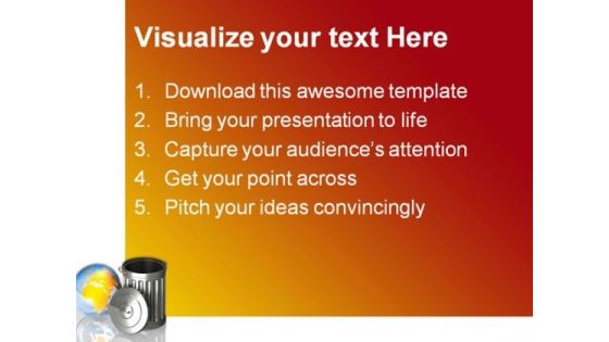 Global Trash Environment PowerPoint Themes And PowerPoint Slides 0611