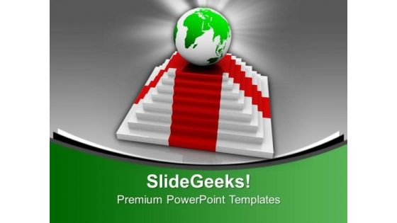 Globe On A Pedestals Business PowerPoint Templates Ppt Backgrounds For Slides 0113