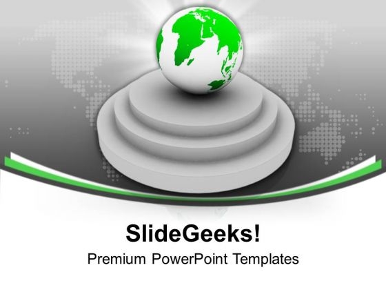Globe On Pedestal Business Growth PowerPoint Templates Ppt Backgrounds For Slides 0113