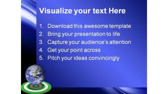 Globe On Target Earth PowerPoint Themes And PowerPoint Slides 0411