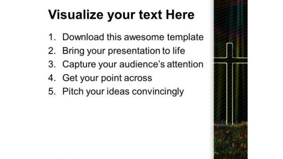 Glowing Cross Church PowerPoint Templates And PowerPoint Themes 0712
