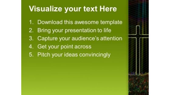Glowing Cross Church PowerPoint Templates And PowerPoint Themes 0712