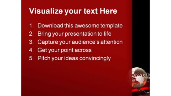 Glowing Digital Earth Business PowerPoint Themes And PowerPoint Slides 0311