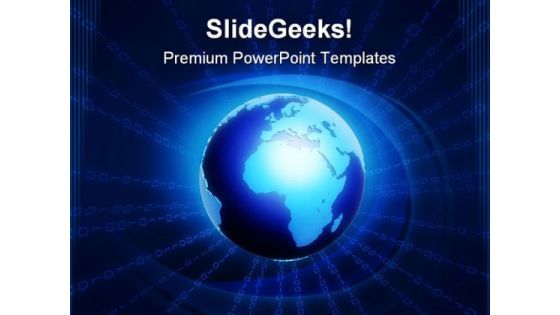 Glowing Earth Globe PowerPoint Themes And PowerPoint Slides 0411