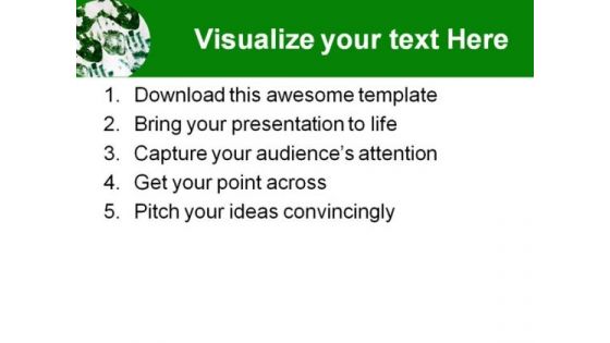 Go Green Recycle Nature PowerPoint Template 0610