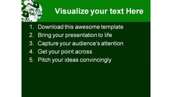 Go Green Recycle Nature PowerPoint Template 0610
