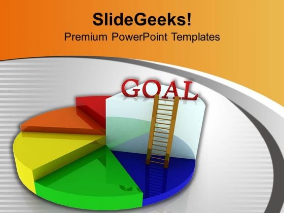 Goal Representation By Pie Chart PowerPoint Templates Ppt Backgrounds For Slides 0413