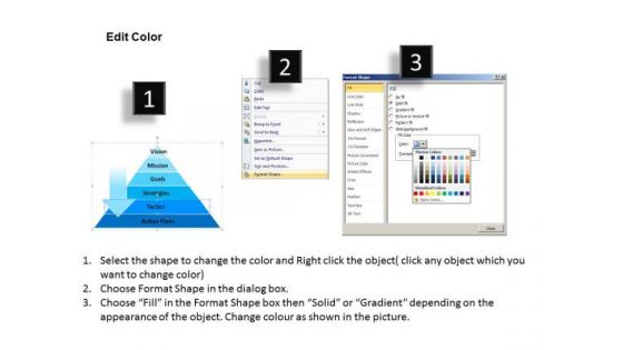 Goals Pyramid Vision To Action PowerPoint Templates Ppt Slides