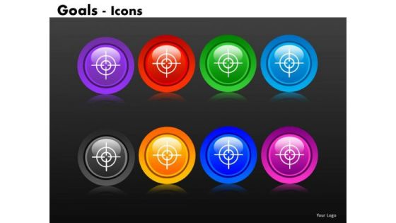 Goals Sights Icons PowerPoint Slides