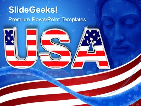 God Bless Usa Americana PowerPoint Templates And PowerPoint Themes 0712